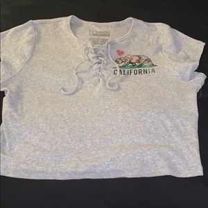 California Love logo ❤️ cropped tee Never worn!